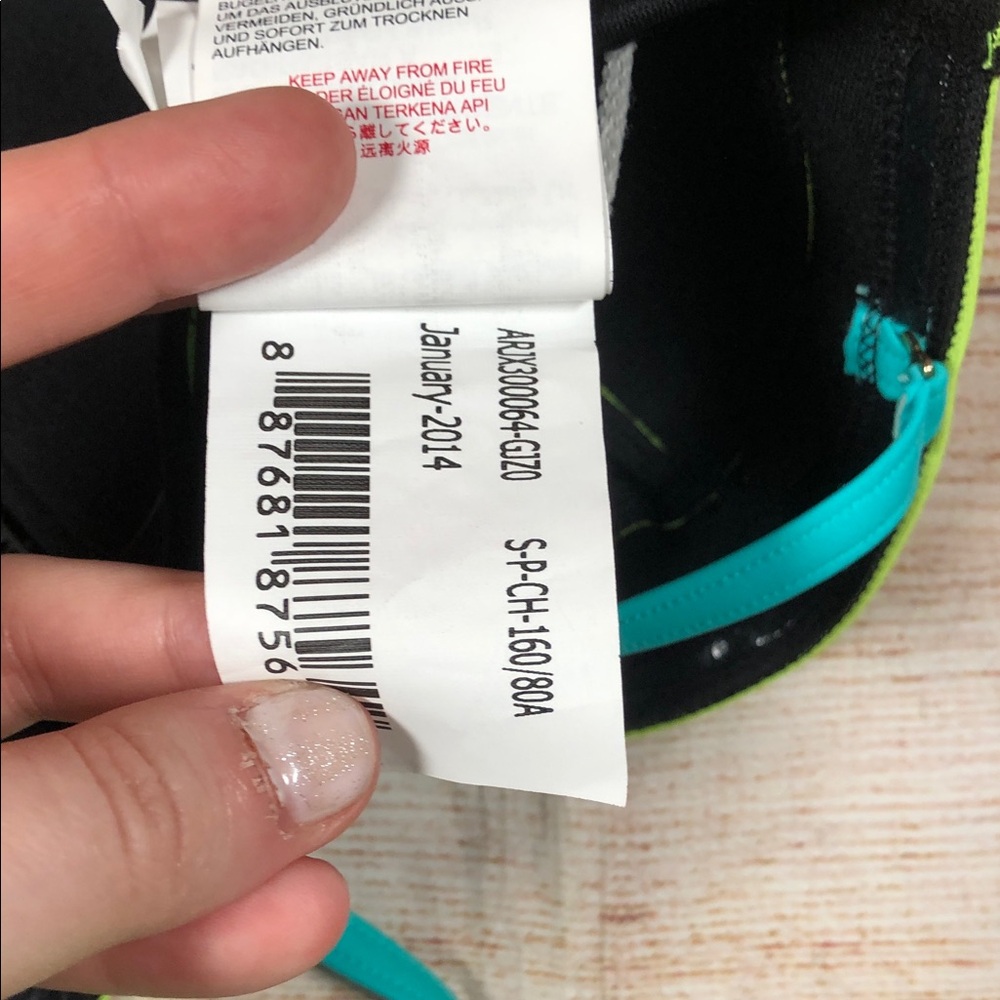 NWOT Roxy Neon Lime and Aqua Neoprene Surf Two-Piece Bikini Set - Picture 12 of 13